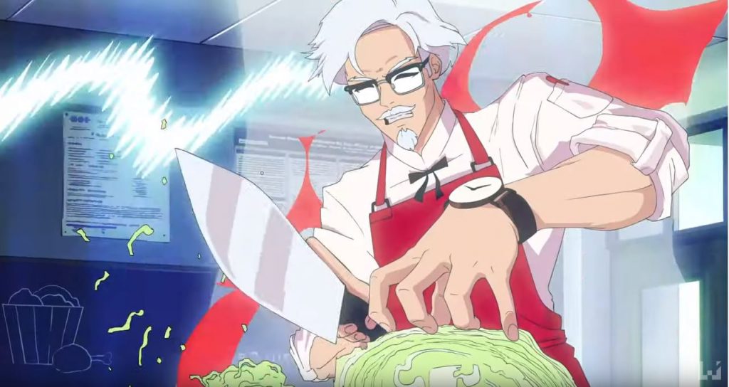 Image result for colonel sanders anime