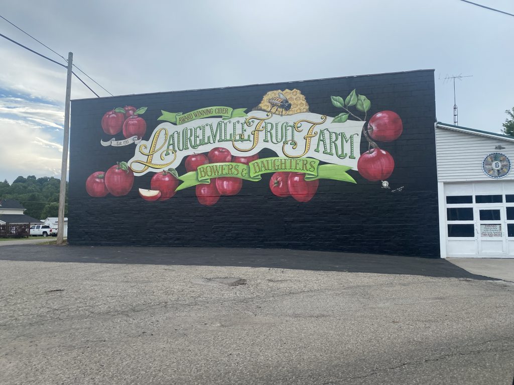 Famous Laurelville Cider Company Beautifies Area with New Mural