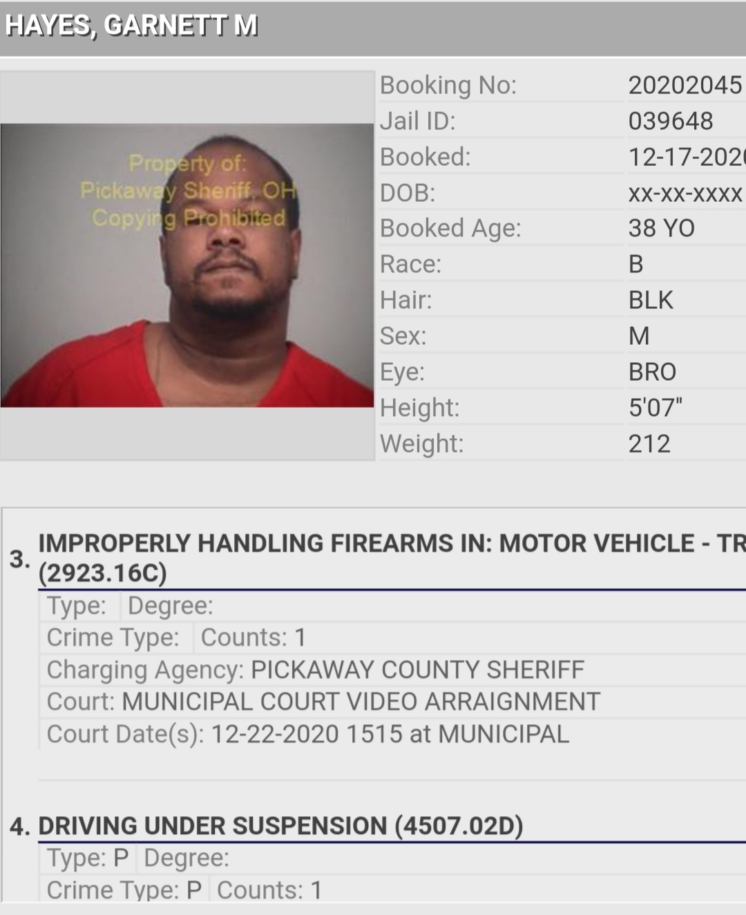 Pickaway County OH- Man Arrested After Traffic Stop Leads to Discovery ...