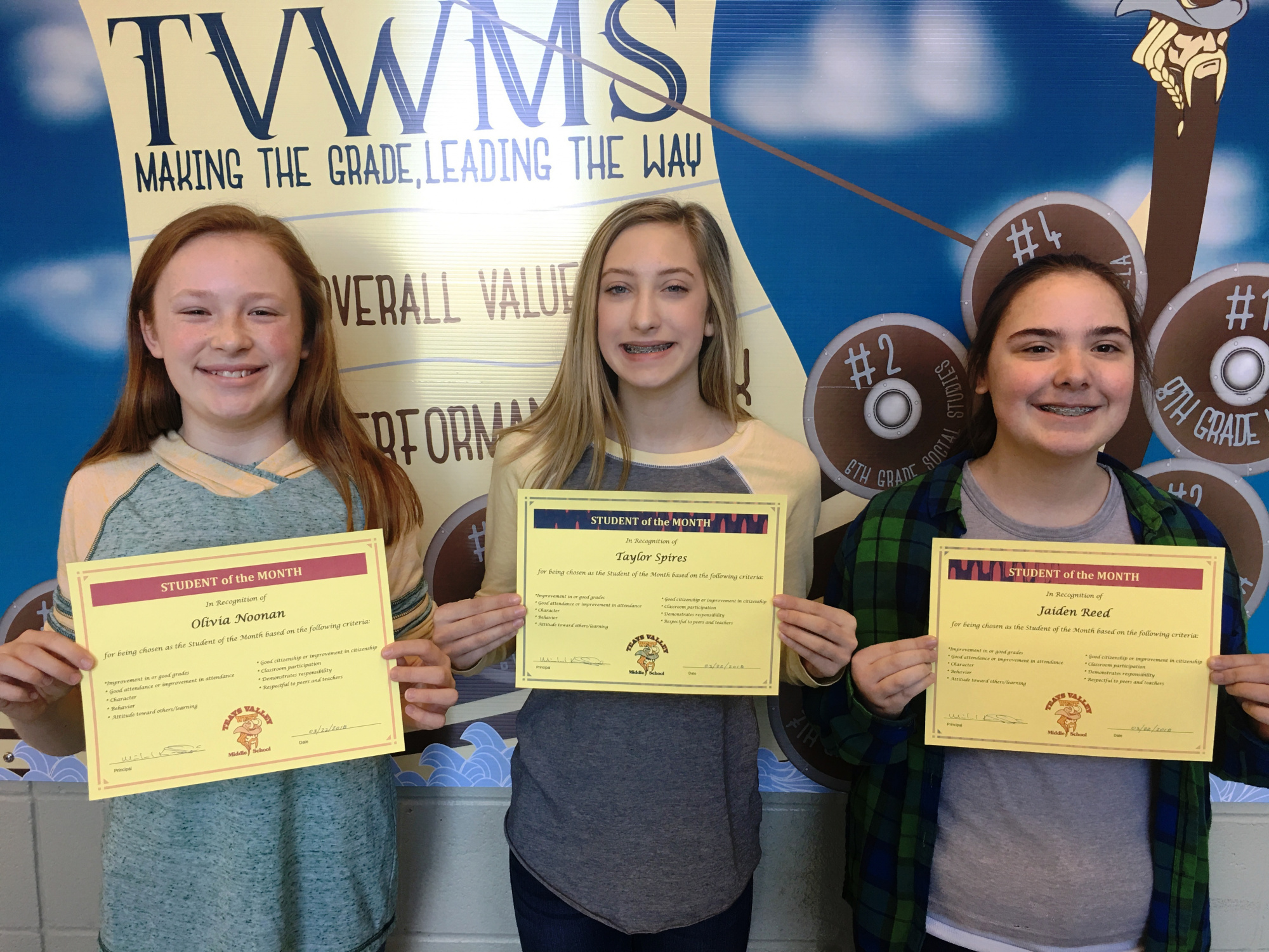 Teays Valley West Middle School Students Of The Month Scioto Post