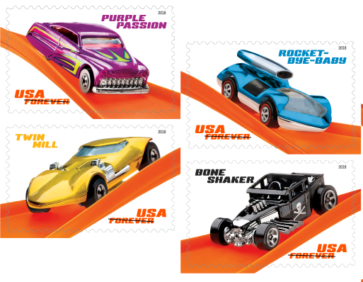 2018 US Hot Wheels Forever Stamps - Global Forever Stamps