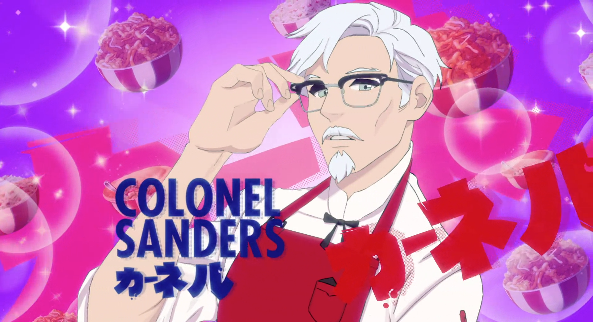 Colonel Sanders gets hot and spicy as star of official animestyle KFC  dating simulatorVideo  SoraNews24 Japan News