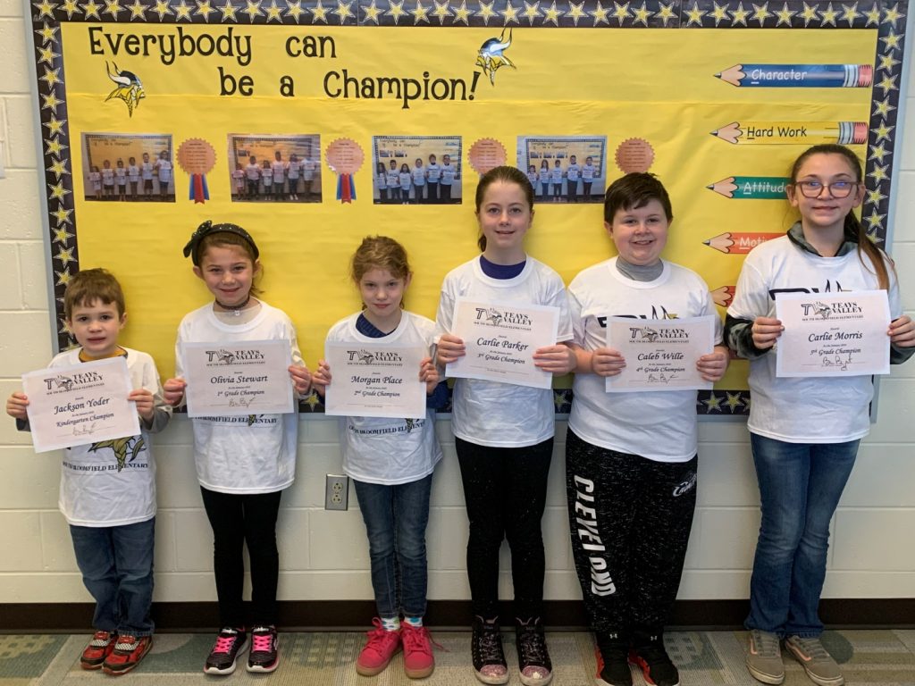 South Bloomfield Elementary School Champions of the Month Scioto Post