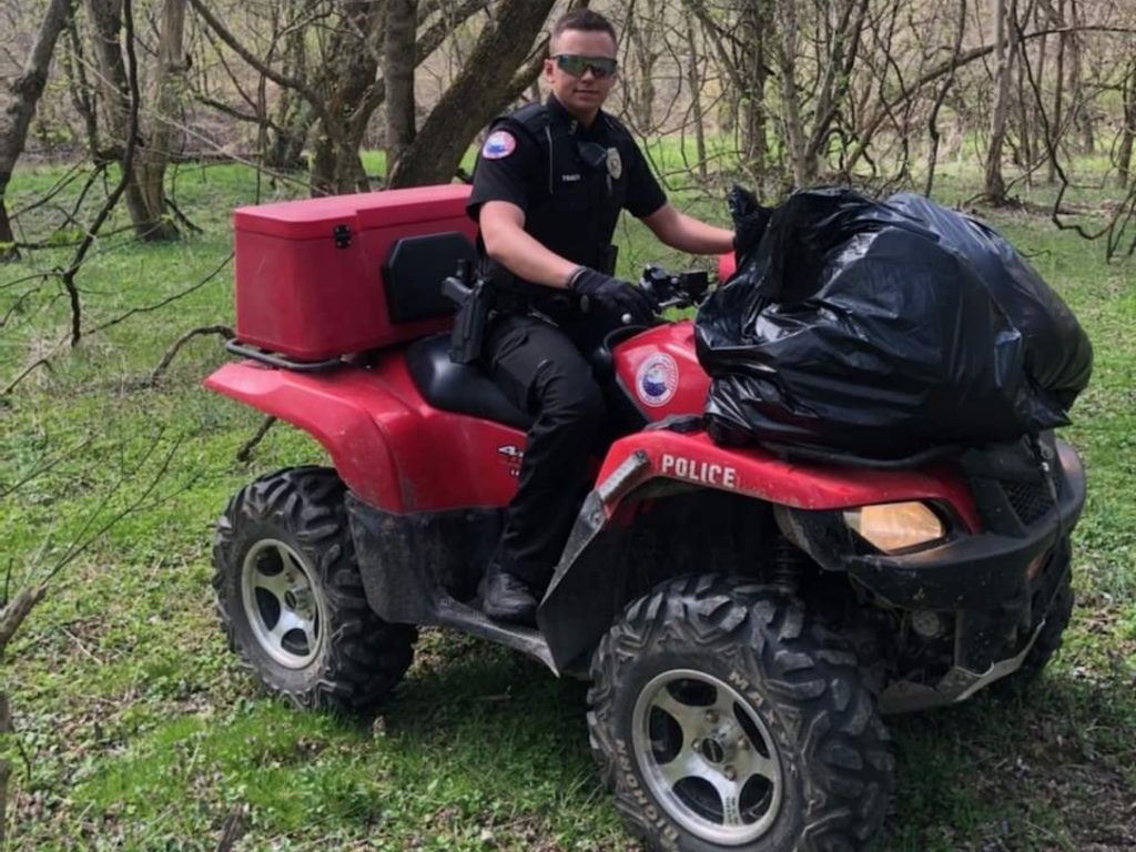 Nelsonville OH Police Patrol Using ATV in Secluded Areas After