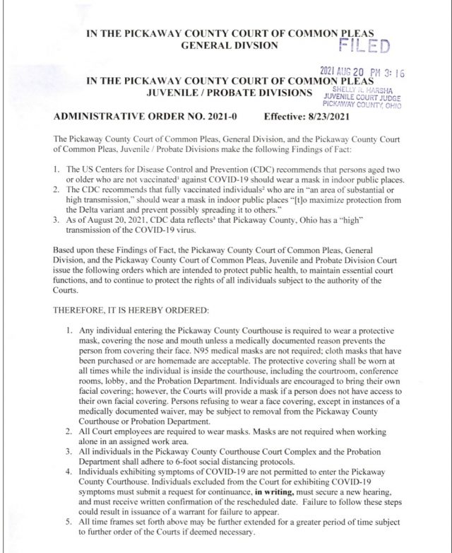 Pickaway County Common Pleas Court Returns to Mask Mandates Scioto Post Pickaway County Common Pleas Court Returns to Mask Mandates Scioto Post