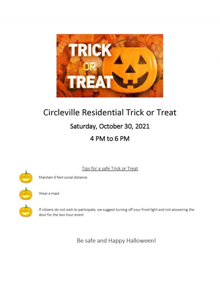 Circleville Announces Trick or Treat Dates Scioto Post