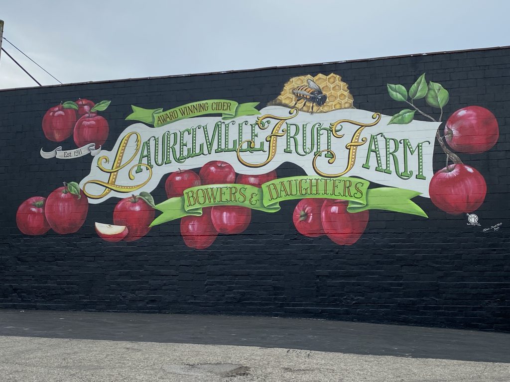 Recently they added a beautiful mural to the town