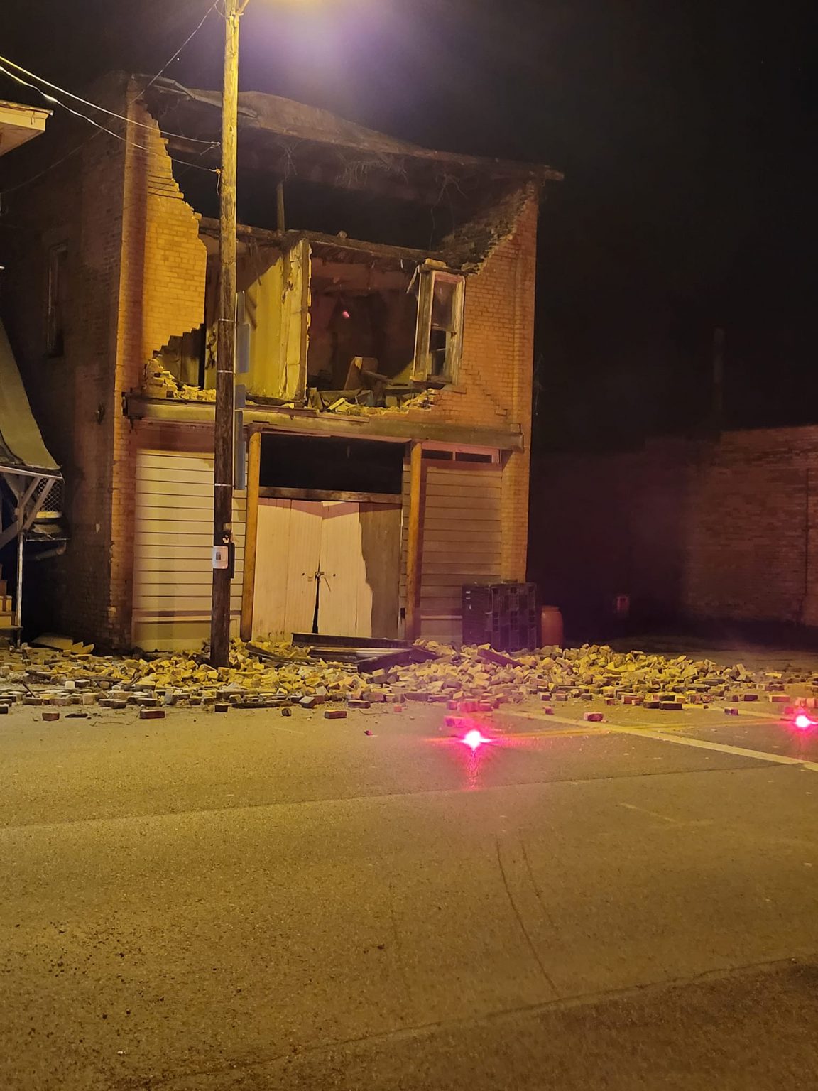 Historical Building Collapses into Street in New Straitsville Scioto Post