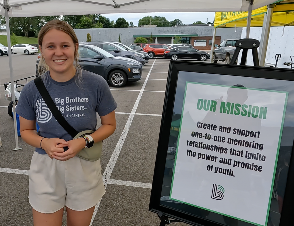 Talking about "Bigs" and "Littles" at the Chillicothe Farmers Market