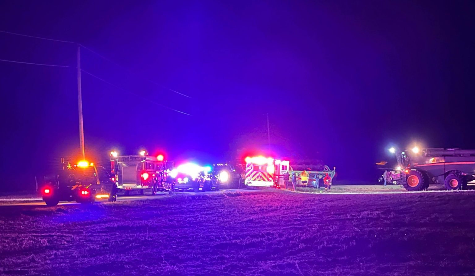 Pickaway County Crash Involving Combine Harvester Unit and Car