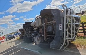 77-Year-Old Driver Airlifted After Fertlizer Truck Overturns in Fayette County