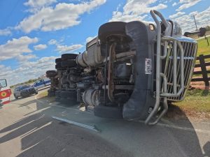 77-Year-Old Driver Airlifted After Fertlizer Truck Overturns in Fayette County
