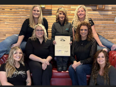 Ohio House of Representatives Honors Color Bar Hair Studio for Pumpkin Show Window Win