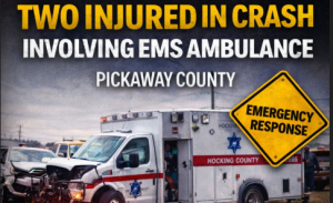UPDATE – Two Injured in Pickaway County Crash Involving Hocking County EMS Ambulance