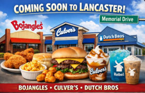 Lancaster’s Memorial Drive Poised for New Restaurants: Bojangles, Culver’s, and Dutch Bros Coming Soon