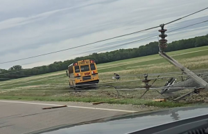 Crash Involving Logan Elm School Bus Knocks Out Power to 5,000, Shuts Down Tarlton Road